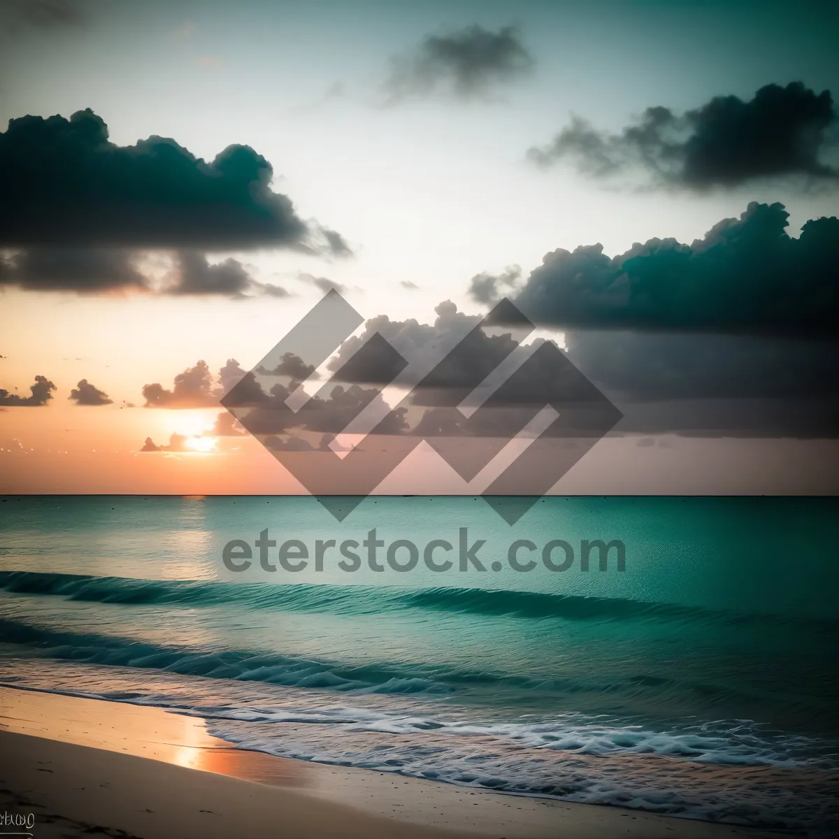 Picture of Sunset Horizon at Tropical Beach