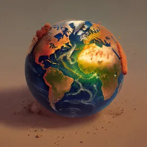 Global Earth Map: Candy-filled Piggy Bank Container