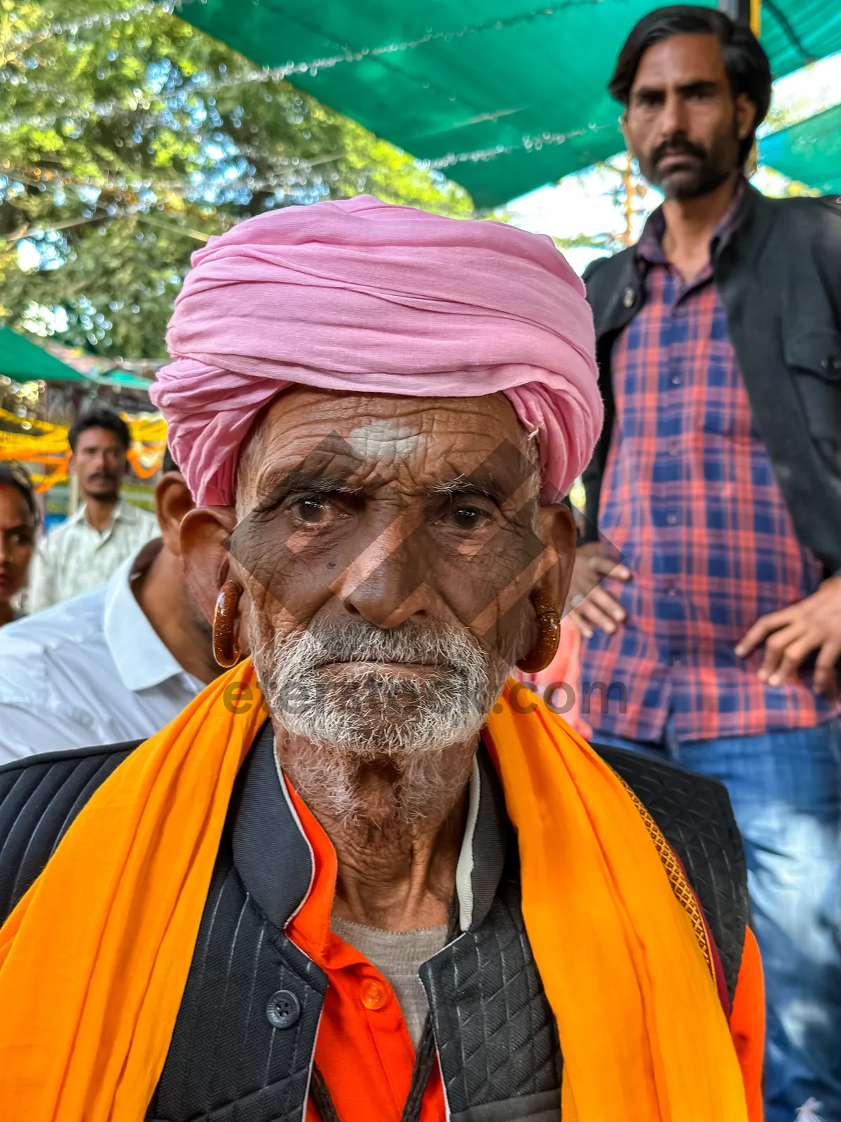 Picture of Happy monk smiling portrait adult person.