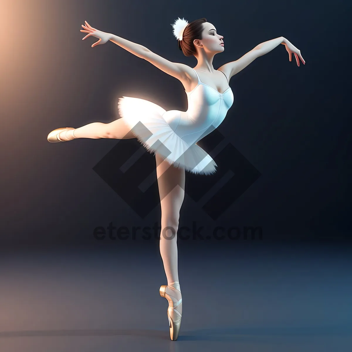 Picture of Elegant ballet dancer in graceful motion.