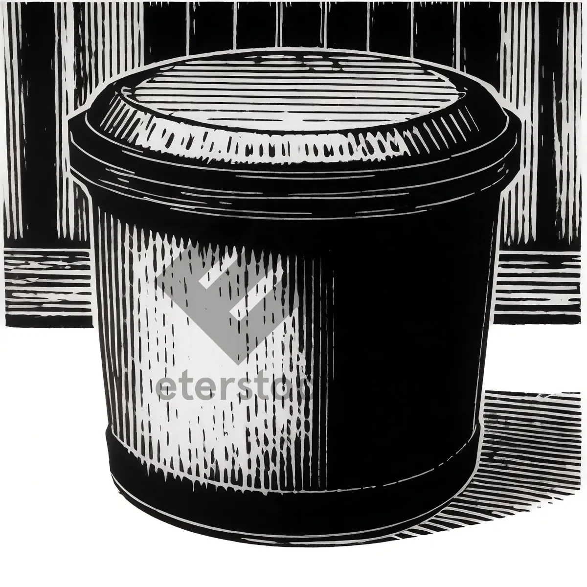 Picture of Metal food can air filter container