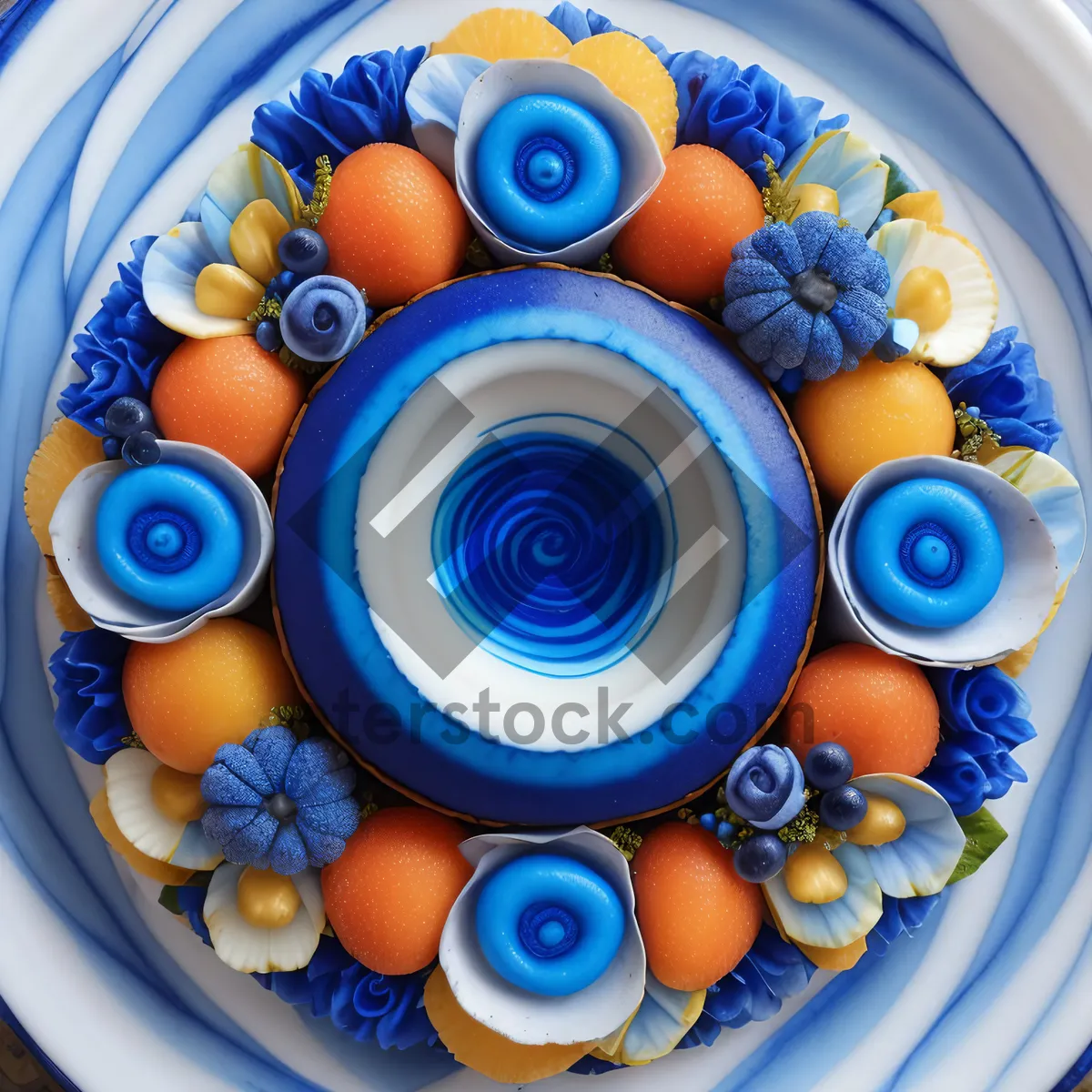 Picture of Colorful Candy Bowl with Carrot-shaped Vessel