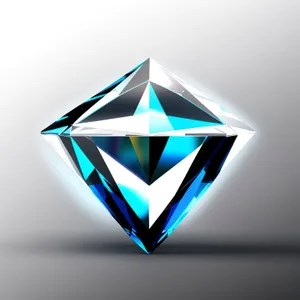 3D Pyramid Gem Symbol Icon Design