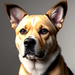 Adorable Corgi Puppy in Studio Portrait.