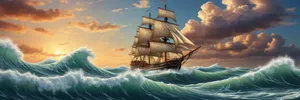 Tranquil Ocean Horizon Landscape