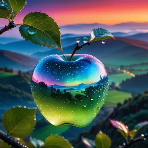 Fresh and delicious organic apple from healthy grove