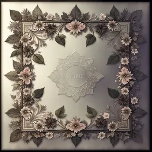 Retro Floral Antique Damask Design