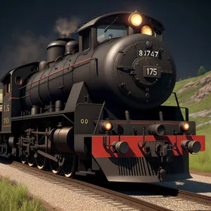Steam-Powered Rail Giant: A Vintage Iron Behemoth