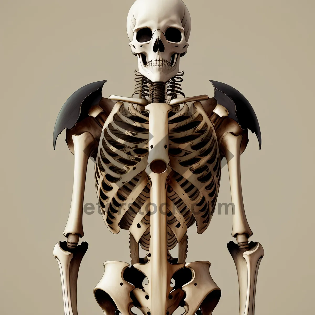 Picture of Skeletal Anatomy - Human Skull X-Ray