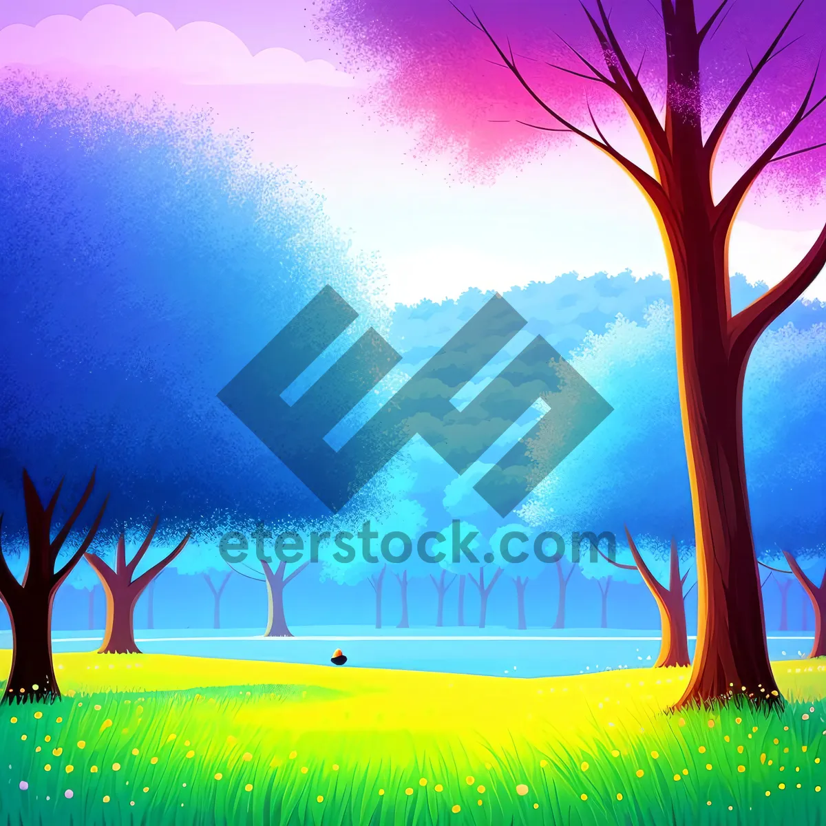 Picture of Sunny Horizon Over Meadow and Sky