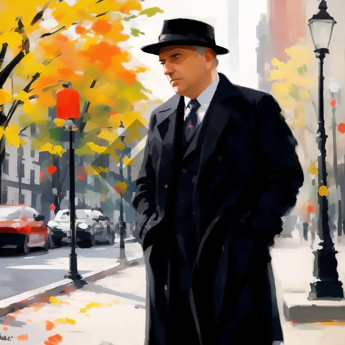 Picture of Successful businessman in a sharp suit and tie