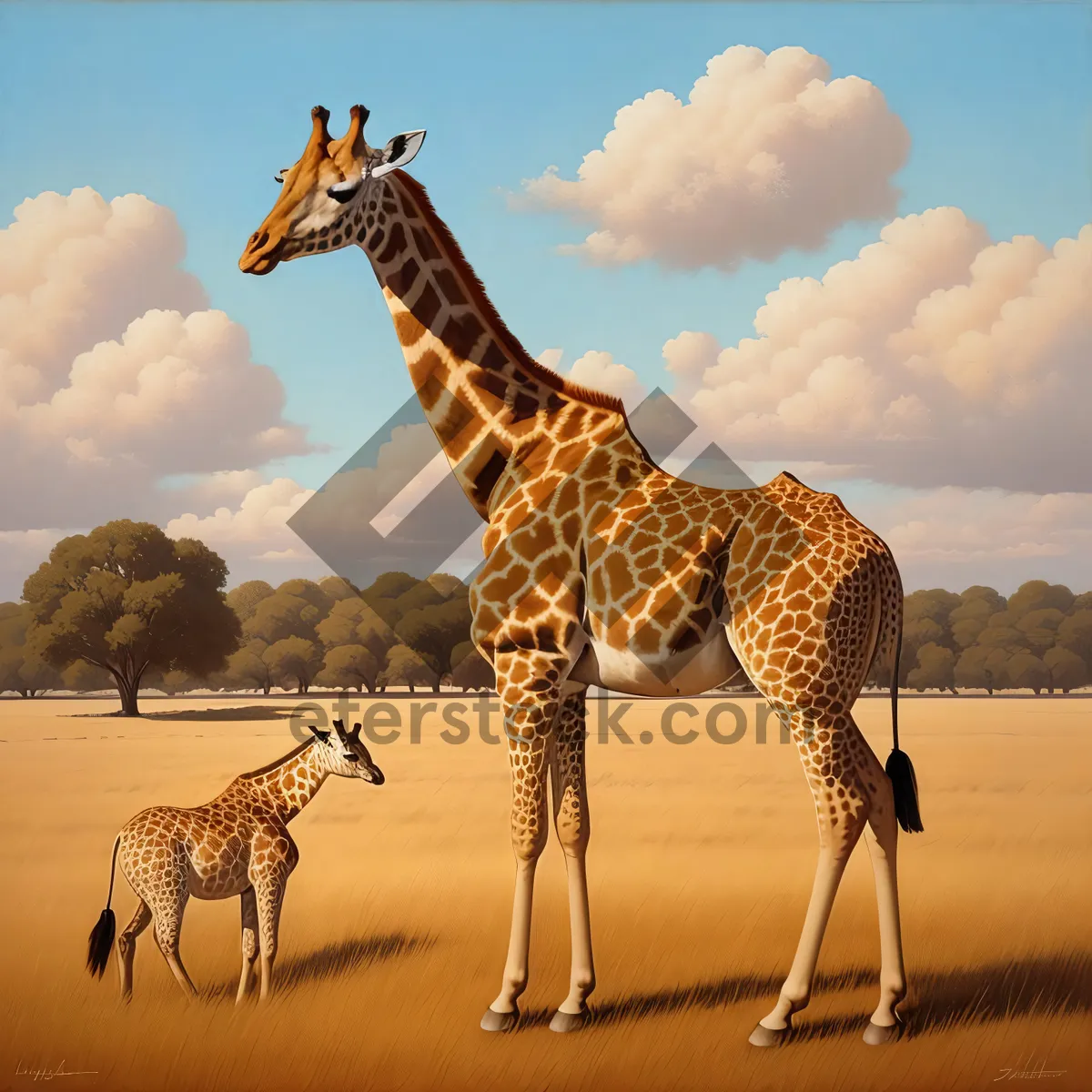 Picture of Tall and Majestic: South African Giraffe in the Wild.