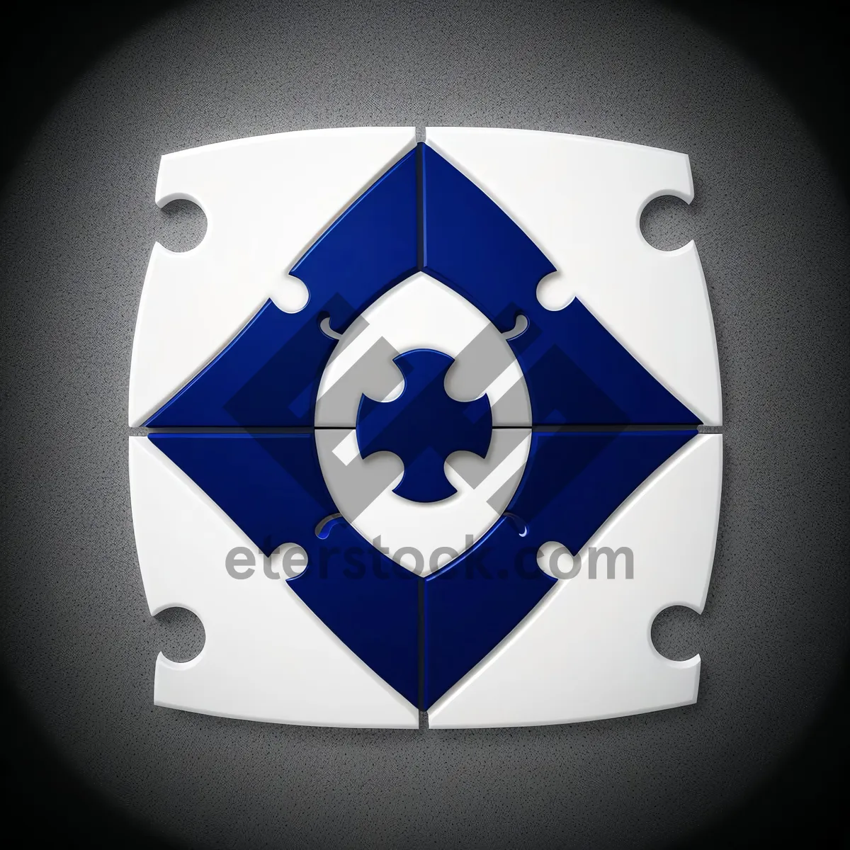 Picture of Round Shiny Police Station Button Icon