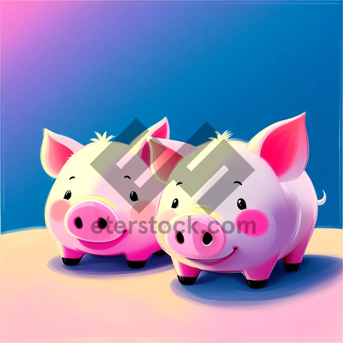 Picture of Pink Piggy Bank - Symbol of Wealth and Savings