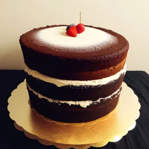 Delicious Birthday Cake with Chocolate Icing and Fruit