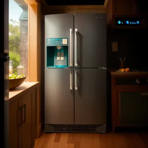 Modern White Refrigerator in Stylish Kitchen