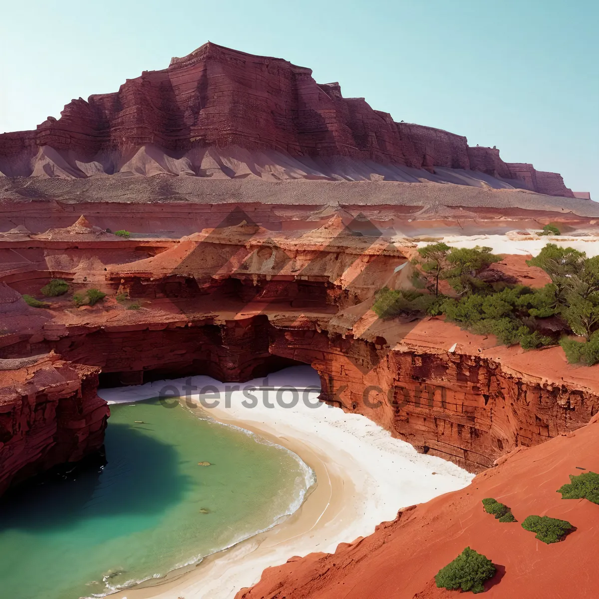 Picture of Serenity Falls: Majestic Desert Canyon Overlooking Vast Valley