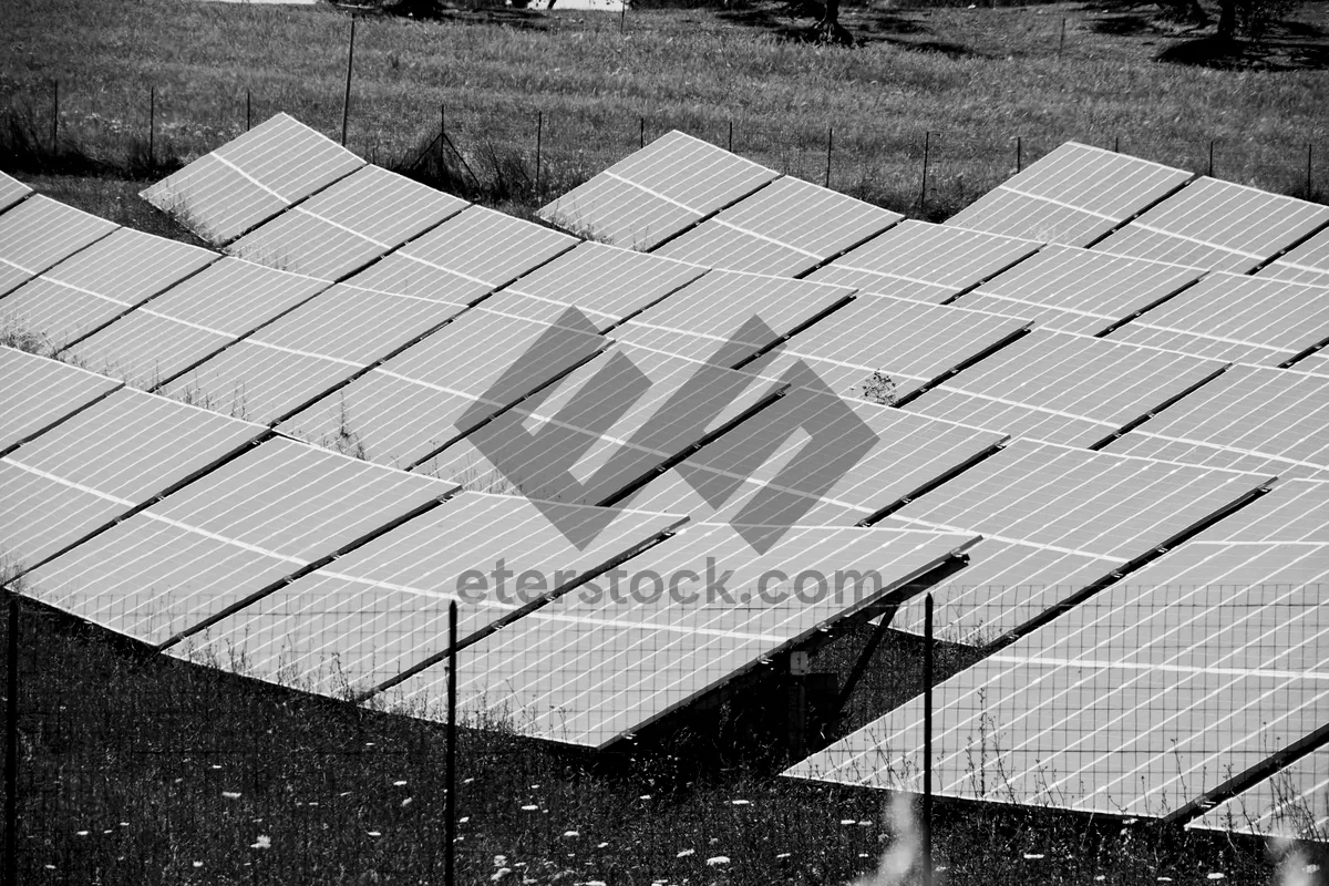 Picture of Futuristic Solar Energy Building in Urban City Skyline