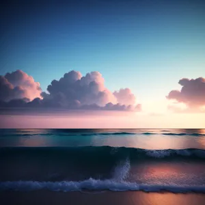 Sunset Reflection on Ocean Beach