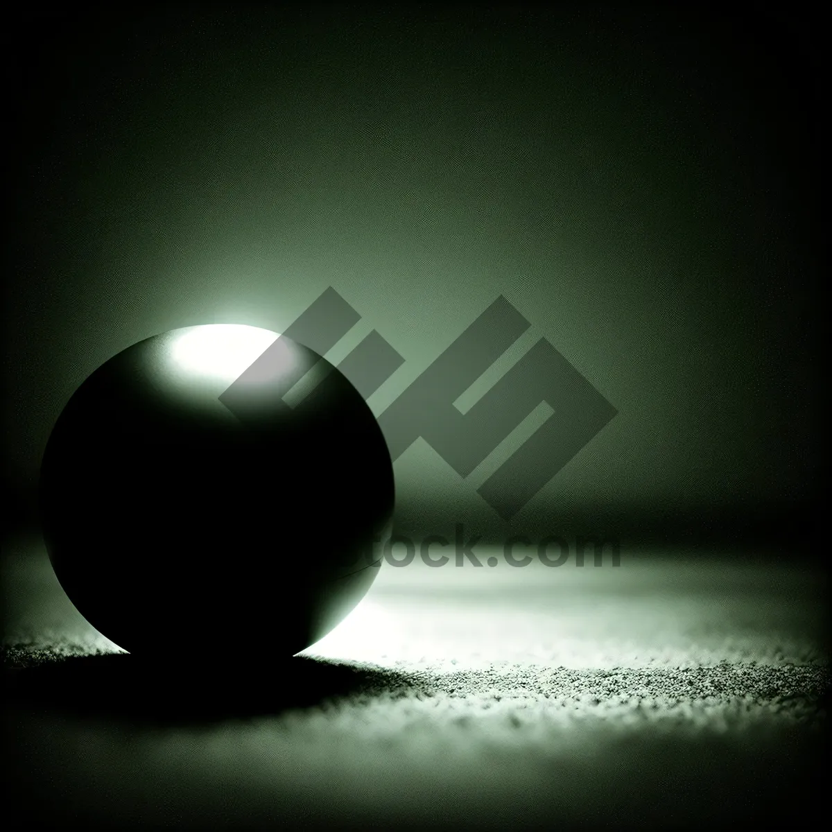 Picture of Pool Table Lamp, Illuminating Game Equipment on Black Table
