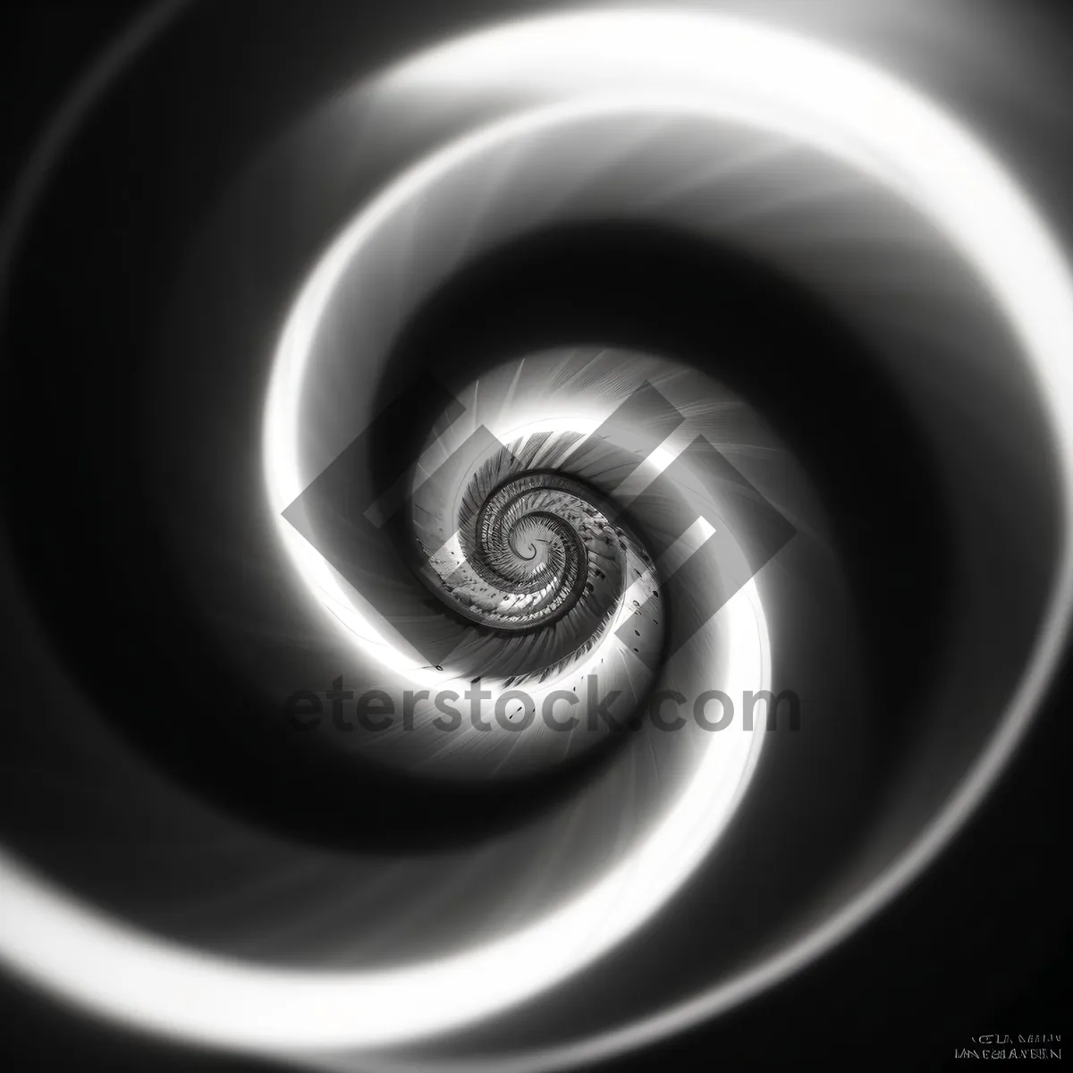 Picture of Abstract Fractal Spiral: Dynamic Geometric Design with Shiny Motion