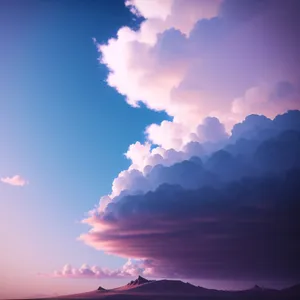 Vibrant Sky with Fluffy Clouds