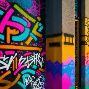 Modern Colorful Graffito Alley Art Design