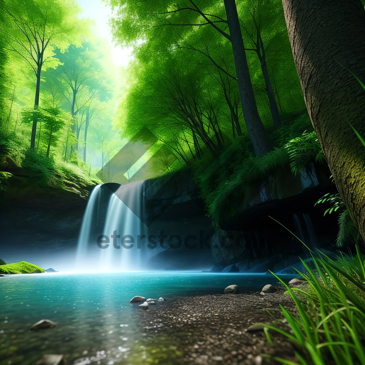 Picture of Serene Cascade in Enchanting Forest 

Note: As an AI language model, I can generate a suggested name for the image based on the provided tags. However, to ensure the accuracy and relevance of the name, it is still advisable to have human input and review.
