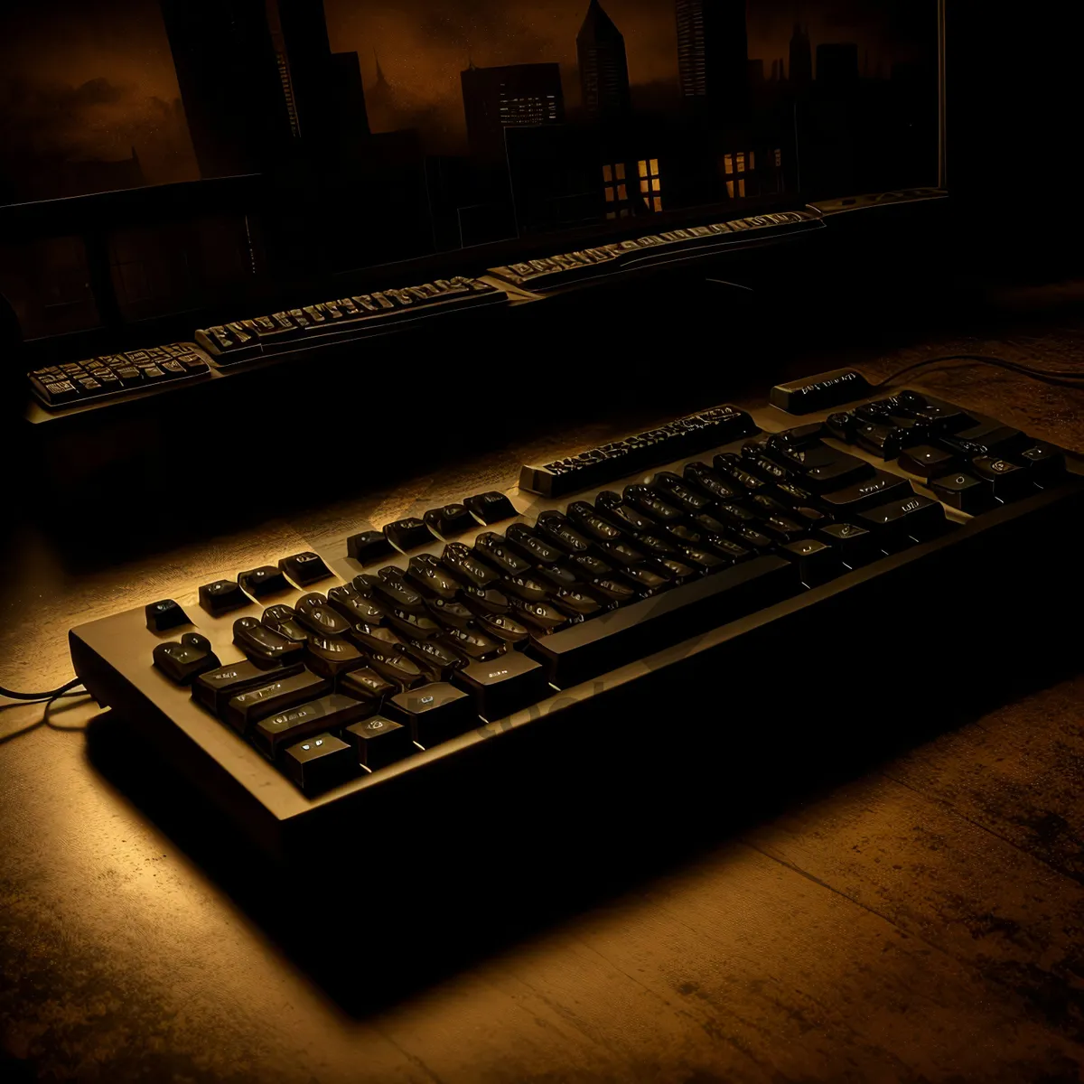 Picture of Technology Workstation: Keyboard and Calculator for Efficient Data Input