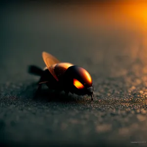 Colorful Spotted Ladybug Resting on Leaf