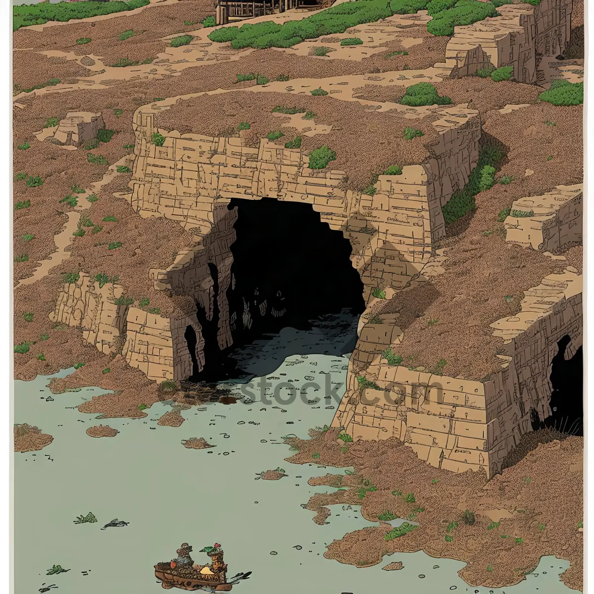 Picture of Ancient Stone Castle on Cliff