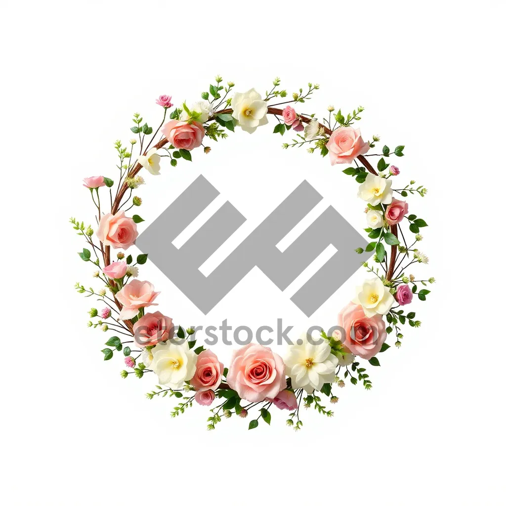 Picture of Graphic Floral Silhouette Frame Decor Element