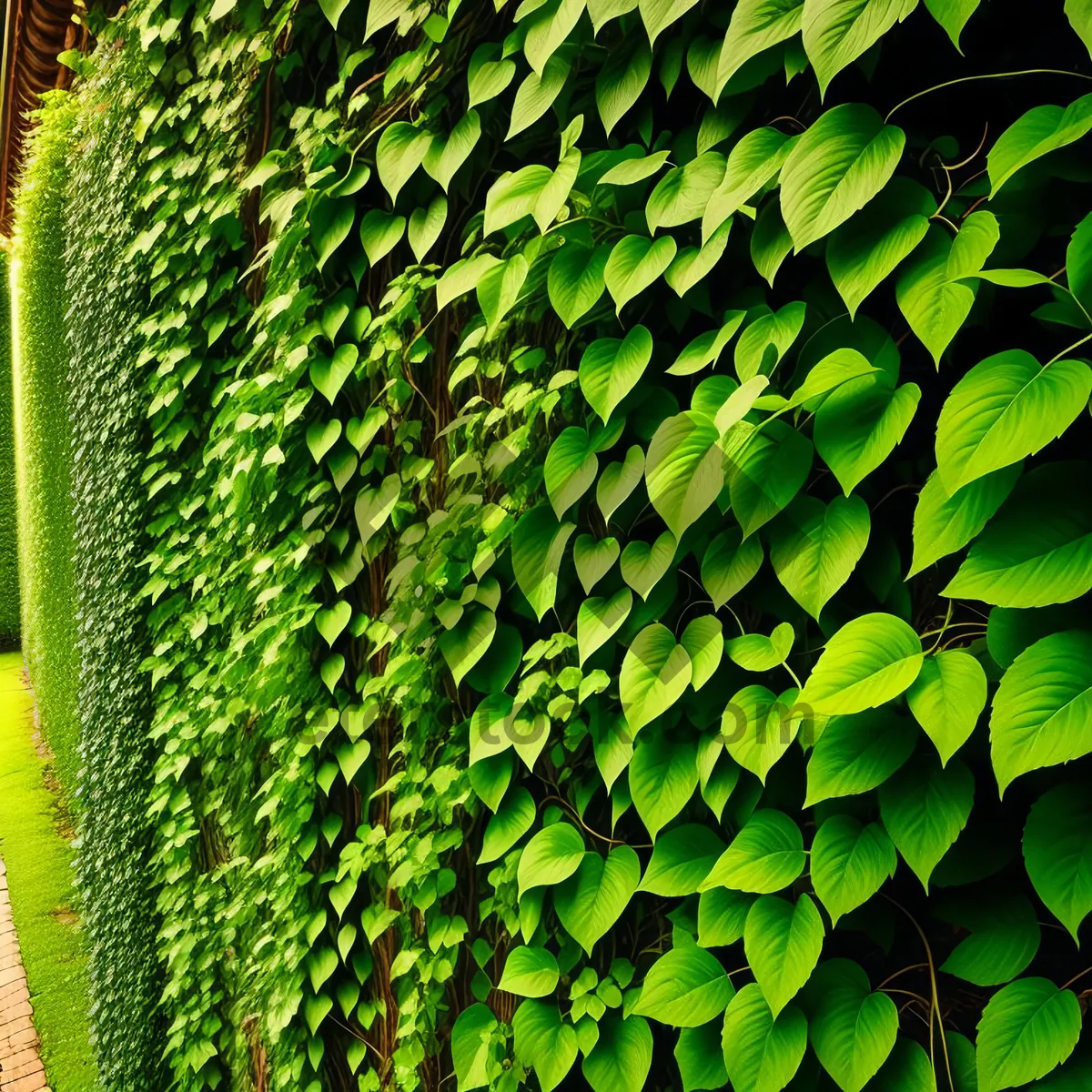 Picture of Lush Green Garden Foliage: Vibrant Summer Growth