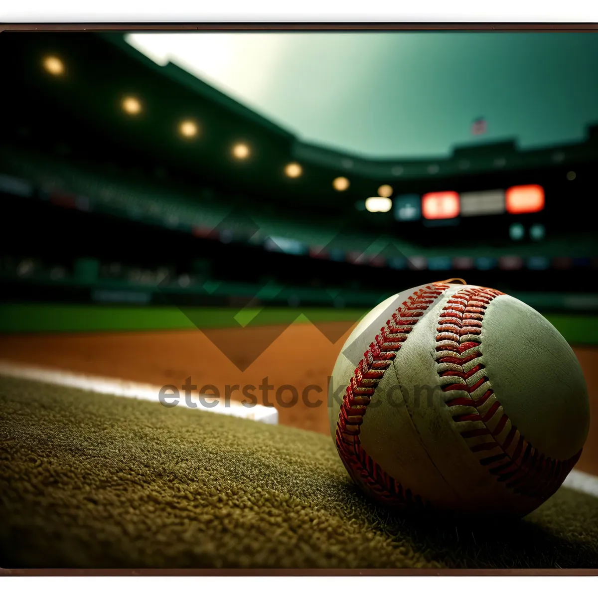 Picture of Sports Equipment on a Baseball Field