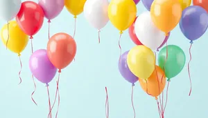 Happy Birthday Party Balloons in Festive Colors