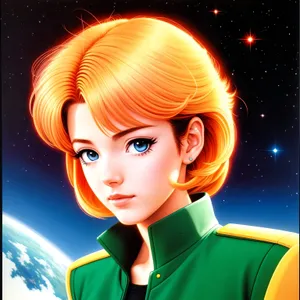 Cartoon DJ: Fashionable Communicator with Cute Hair