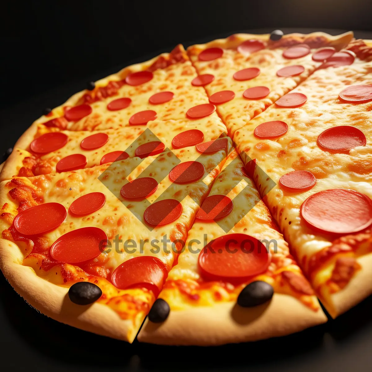 Picture of Gourmet Pepperoni Pizza with Fresh Ingredients