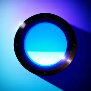 Glossy Round Button Icon with Reflection