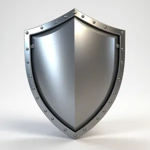 Shiny 3D shield emblem symbol icon design