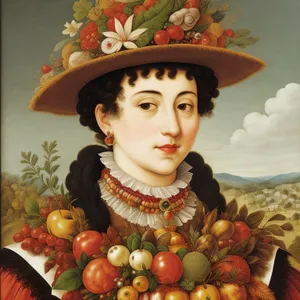 Happy Fruit Lovers with Apples and Pomegranates