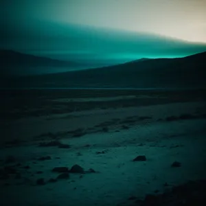 Dusk over the Beach: Mesmerizing Sunset on a Desert Island