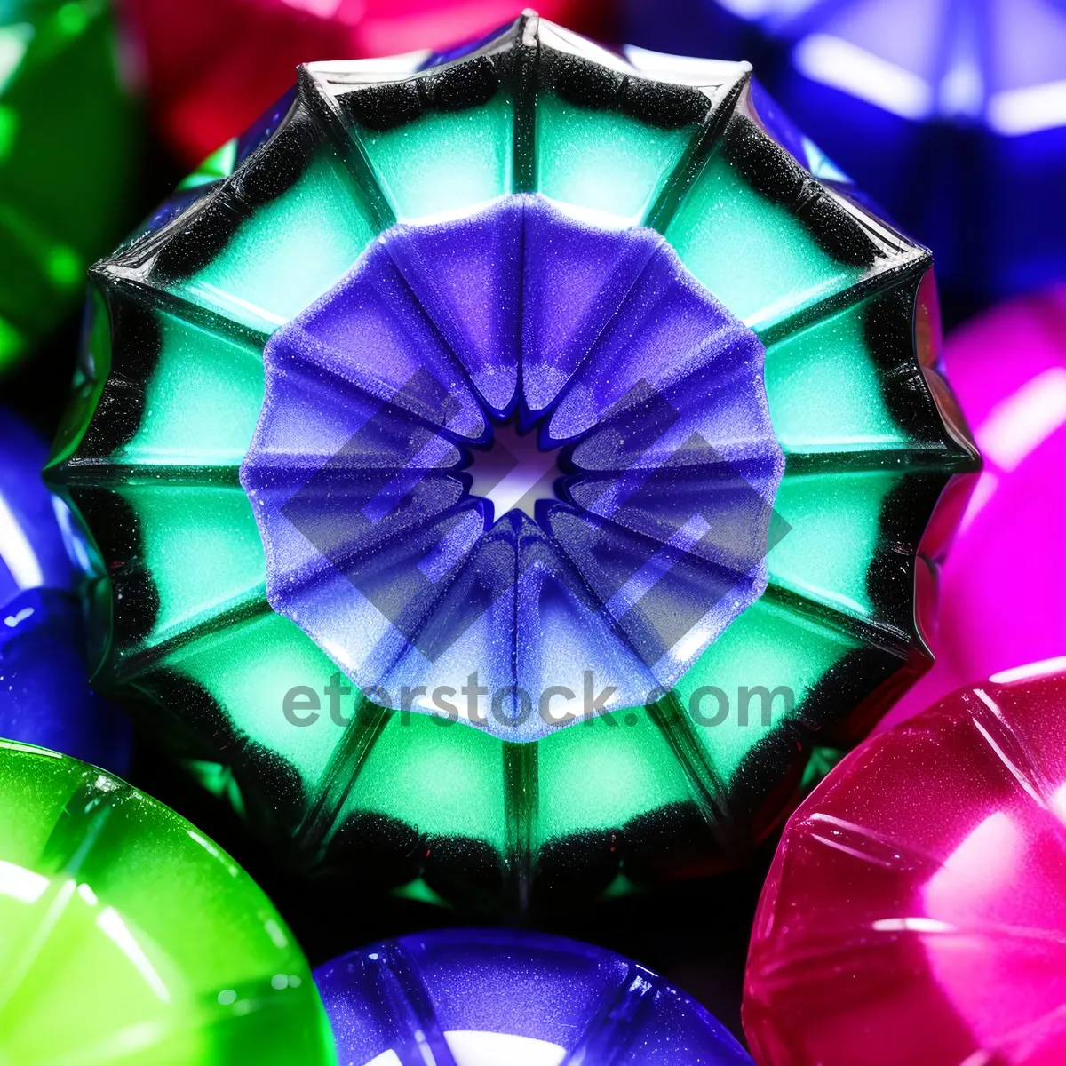 Picture of Colorful Pinwheel Balloon Machine with Umbrella