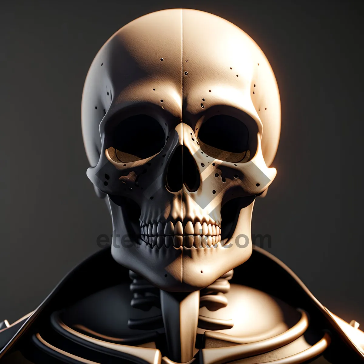 Picture of Pirate Skull Sculpture - Terrifyingly Realistic Plastic Art