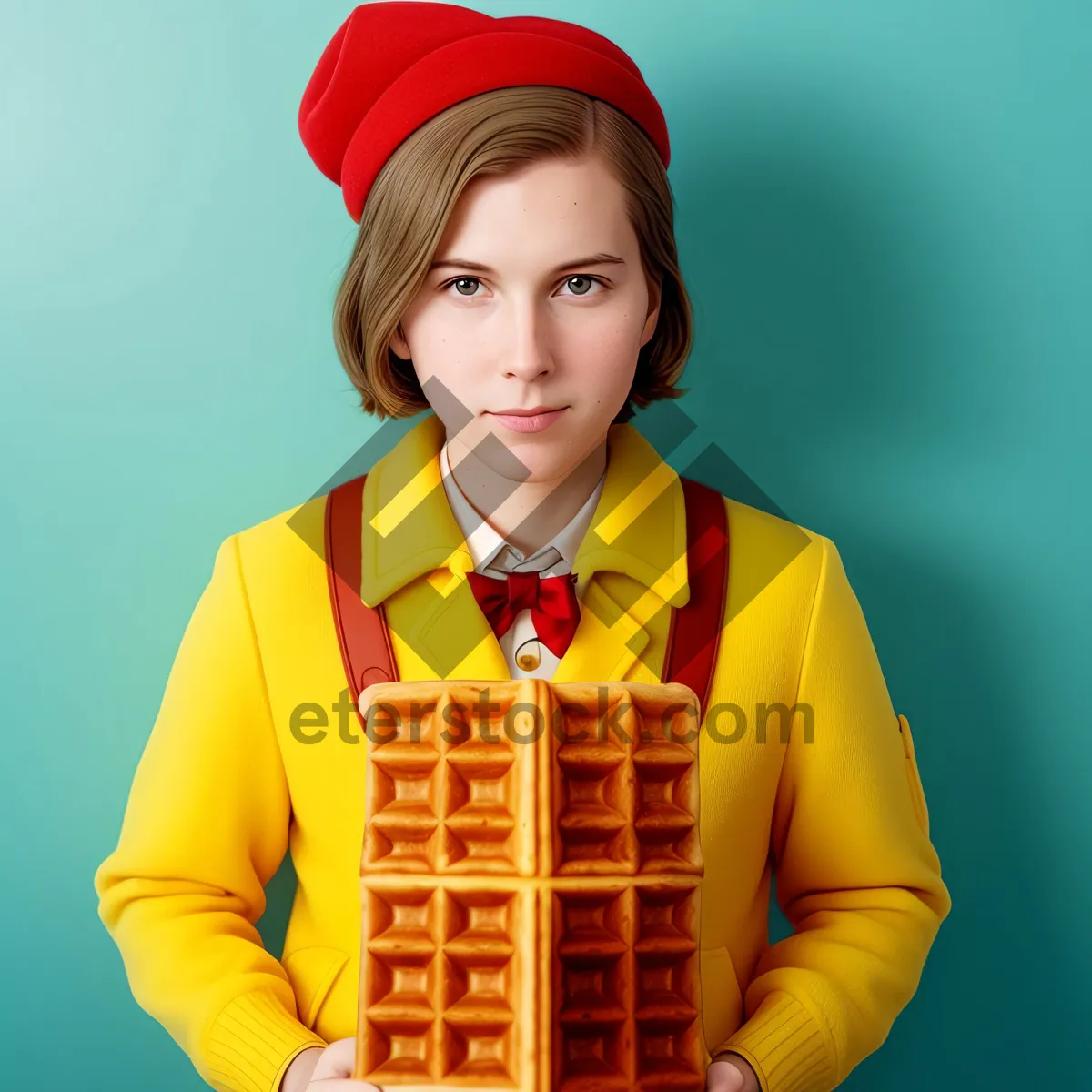 Picture of Smiling Businesswoman in Professional Suit and Hat
