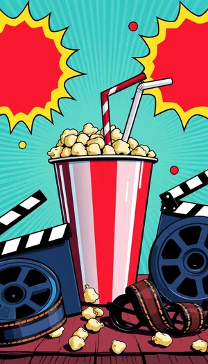 Colorful cartoon cereal box design with pencil sketch.