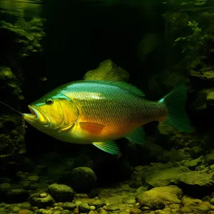 Colorful Tropical Fish Swimming in Exotic Reef Aquarium