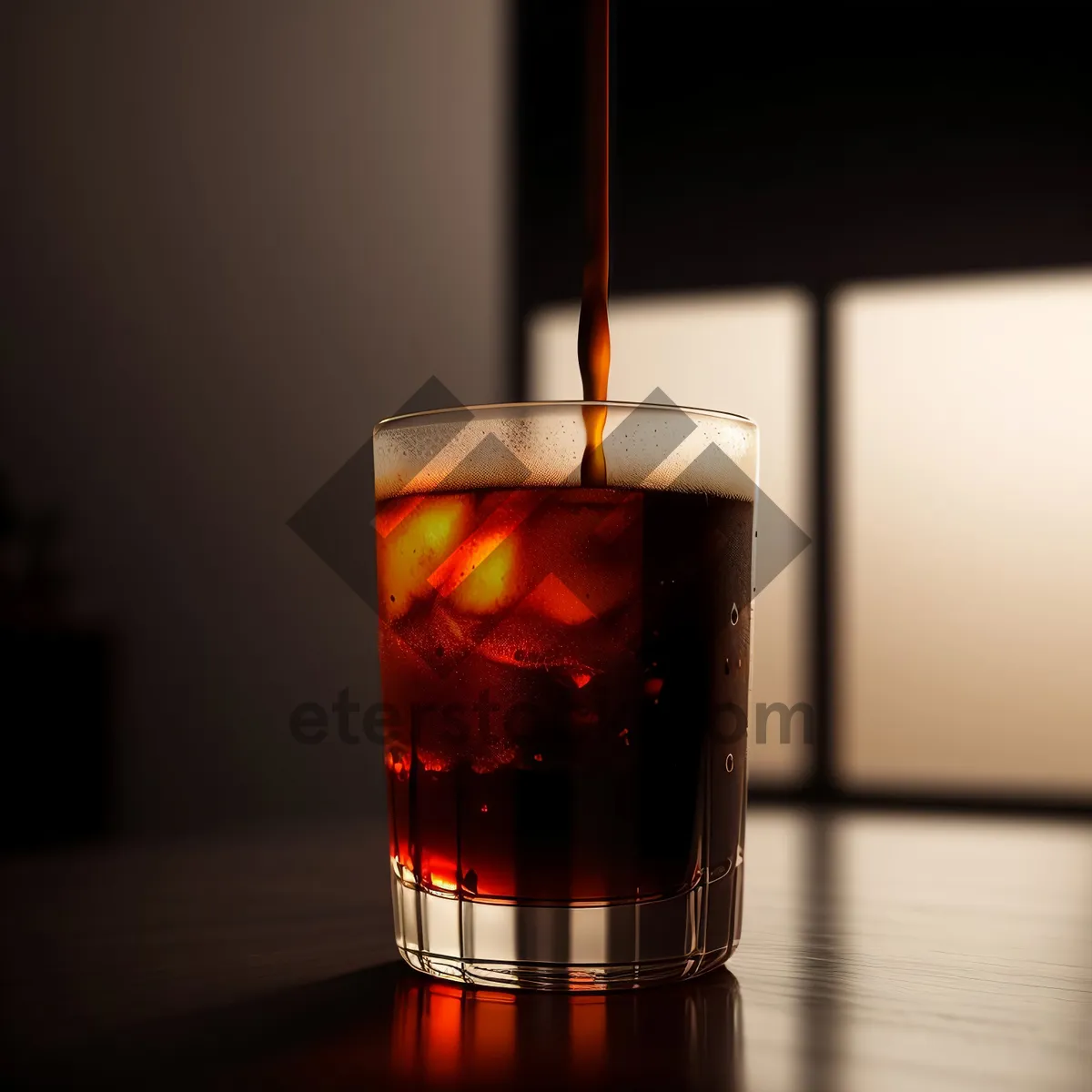 Picture of Refreshing Ice Cold Cocktail in Glass