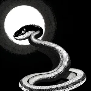 Deadly Venom: Nighttime Cobra Slithering in the Dark