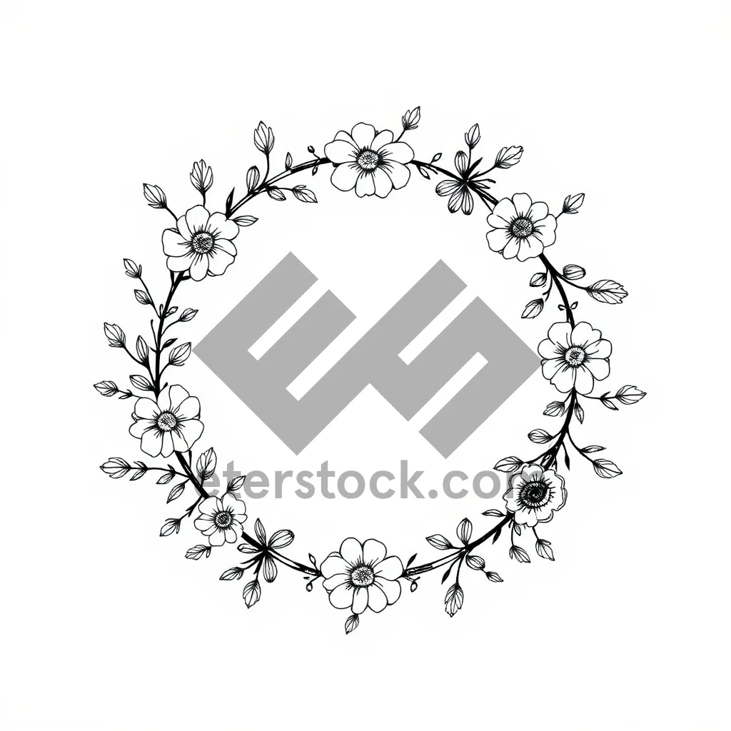 Picture of Vintage Floral Ornate Frame with Leaf Pattern