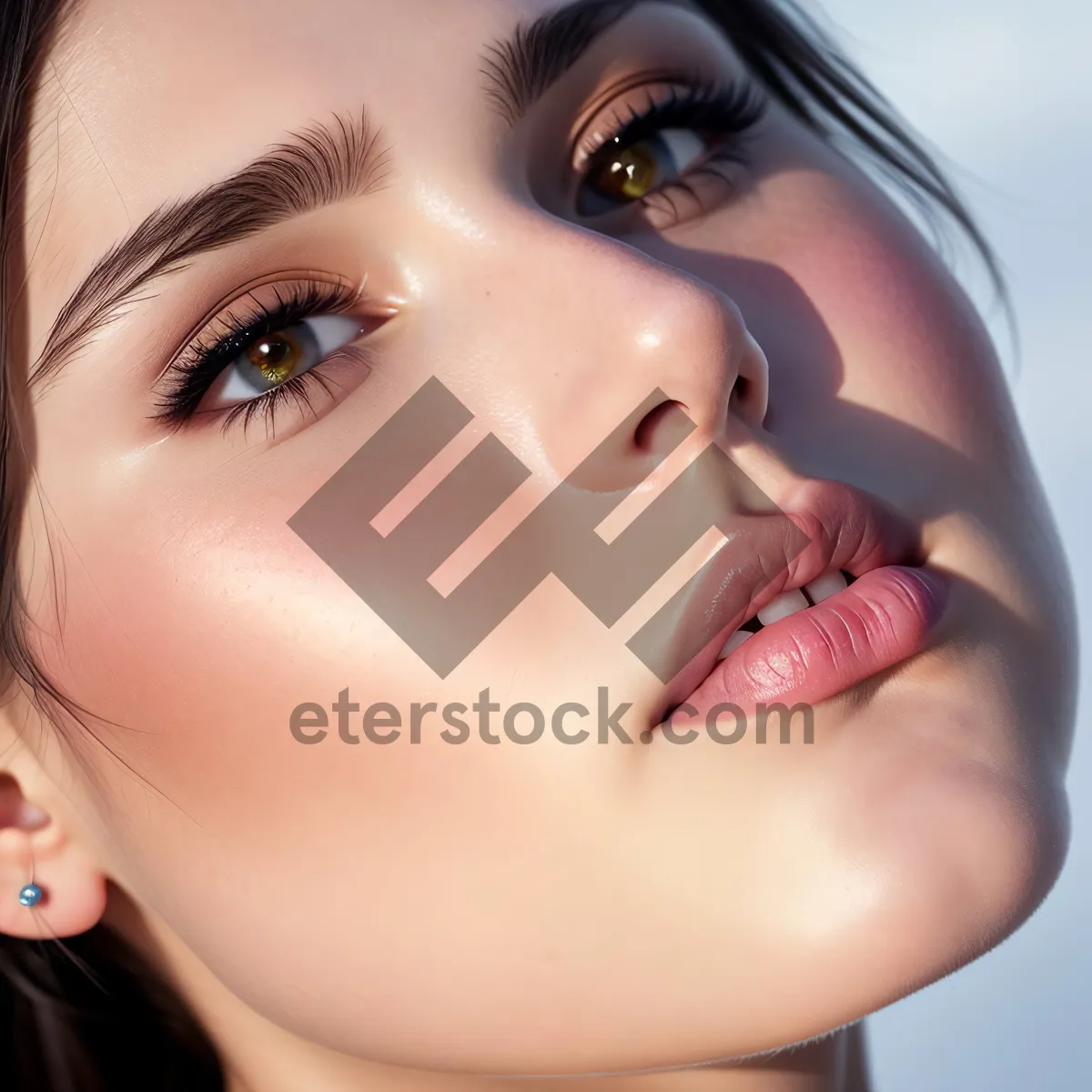 Picture of Stunning Close-up of Model's Smoky Eye Makeup